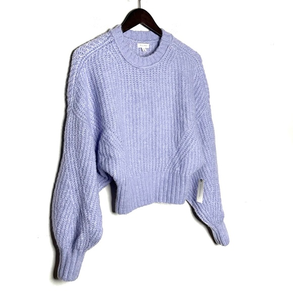 Anthropologie Pilcro Sweater Crew Neck Women Purple The Blake Slouchy XS NWT - Picture 6 of 12